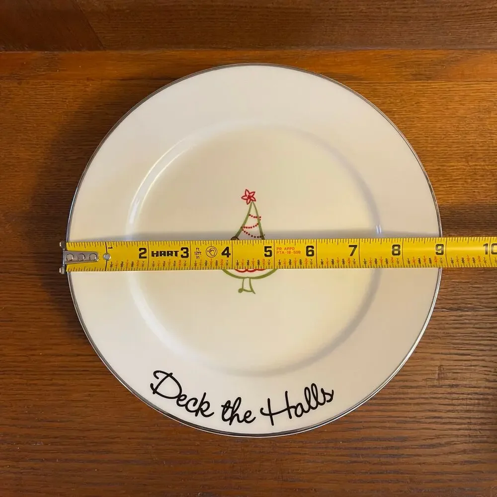 St Nicholas Square 'Tis the Season Set of 6 Christmas / Holdiay Salad Plates